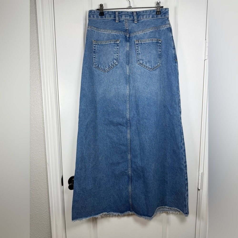 Pilcro Blue Denim Maxi Skirt - Picture 4 of 7
